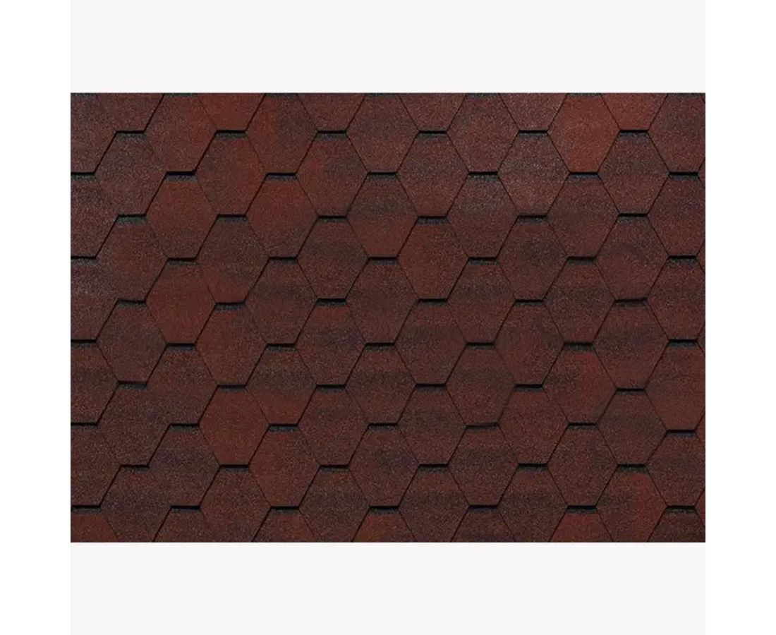შინგლი ექვსკუთხა, წითელი ECO ROOF HEXAGONAL RED — შინგლი